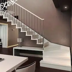 Escaliers en hêtre limon en metal ou bois rampes r8